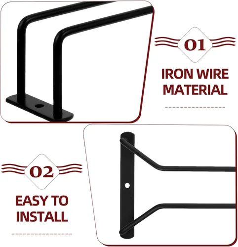 Vista 3 de OSALADI Metal Single Bottle Wine Rack 33.8cm Small Iron Wire Wine Holder for Home and Restaurant