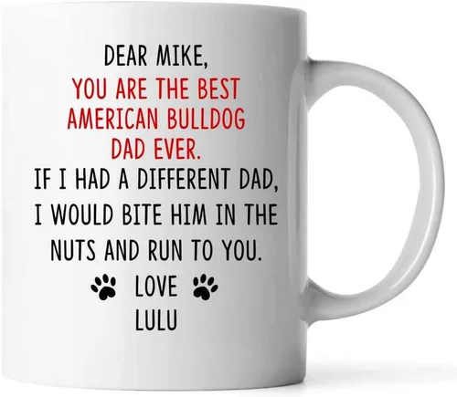 Vista 2 de Funny Gift For Men Or Women - Personalized Mug for those who are parents of puppies White 11oz