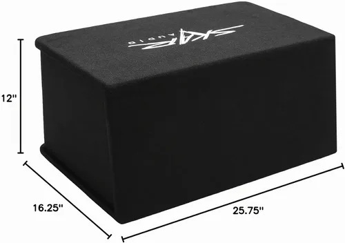 Vista 7 de Skar Audio Caja de subwoofer ventilada de la serie SDR con carga dual de 8 pulgadas y 1400 W SDR-2X8D4