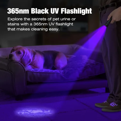 Vista 4 de ULTRAFIRE Linterna UV recargable de 365nm para resina que cura la luz UV