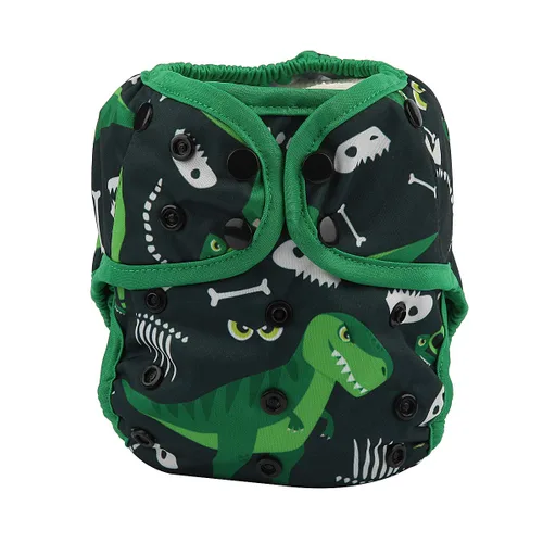 Vista 6 de Funda de pañal de tela de tamaño único con fuelle doble (animal)
