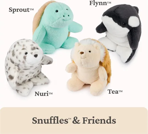 Vista 7 de GUND Flynn Orca Ballena de peluche, animal de peluche prémium de ballena para edades de 1 año en adelante, negro/blanco, 10 pulgadas