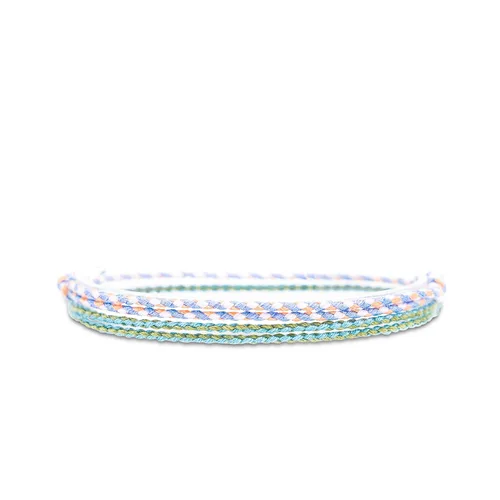 Vista 29 de Made by Nami 2 Pcs Wave String Ankle Bracelets for Women Waterproof & Adjustable Thin Braided Anklet Surfer Boho Ankle Bracelet Set of 2 Beach Multi