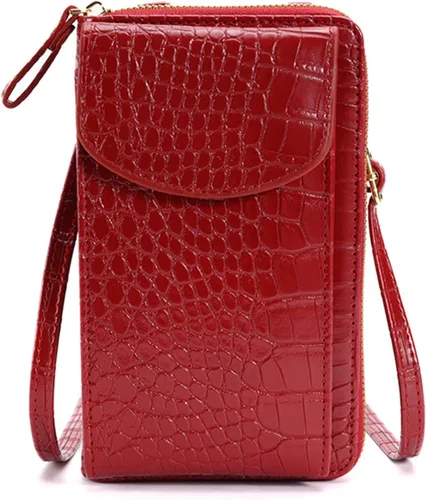 Vista 7 de Bolso cruzado pequeño para teléfono celular, cartera con tarjetero y ranura para tarjetas