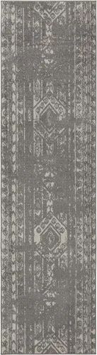 Vista 58 de Unique Loom Lennon Collection - Alfombra de área Zal (2 pies x 3 pies 1 pulgada, rectangular, gris y marfil)