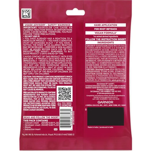 Vista 16 de Garnier Color Sensation Root Retouch - Tinte permanente para el cabello para raíces con cobertura 100% de las canas y sin amoníaco, tinte para Negro