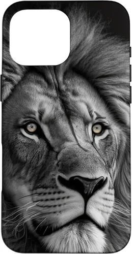 Vista 19 de Funda de retrato oscuro con cara de león para iPhone 16