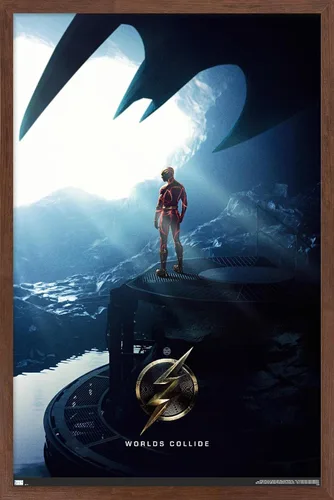 Vista 16 de Trends International DC Comics Movie The Flash - Póster de pared de una hoja, 22.4 pulgadas de largo x 14.7 pulgadas, versión enmarcada de madera