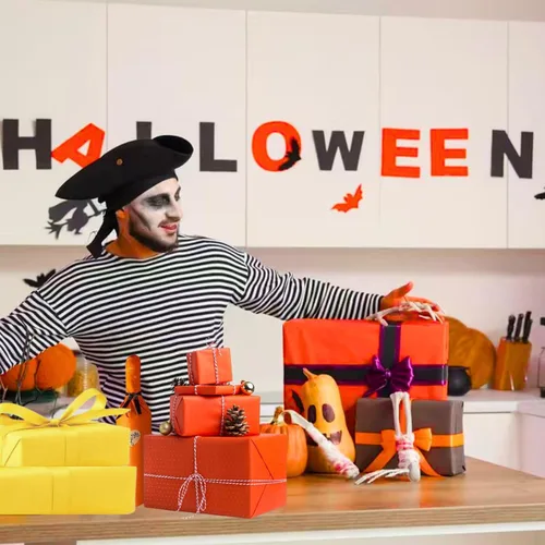 Vista 8 de Papel de seda naranja, 60 hojas de papel de seda amarillo para bolsas de regalo, manualidades de otoño de Halloween, bricolaje, papel de seda