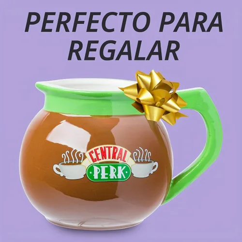 Vista 6 de Silver Buffalo FRIENDS TV Central Perk Coffee Pot, 3D Sculpted Mug, 20oz Cerámica, Taza de café, 0.59 Litros Central Perk Pot