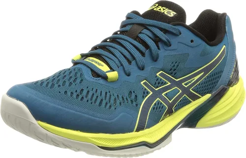 Vista 13 de ASICS Zapatos de voleibol Sky Elite FlyteFoam 2 para hombre Negro/Lima Burst