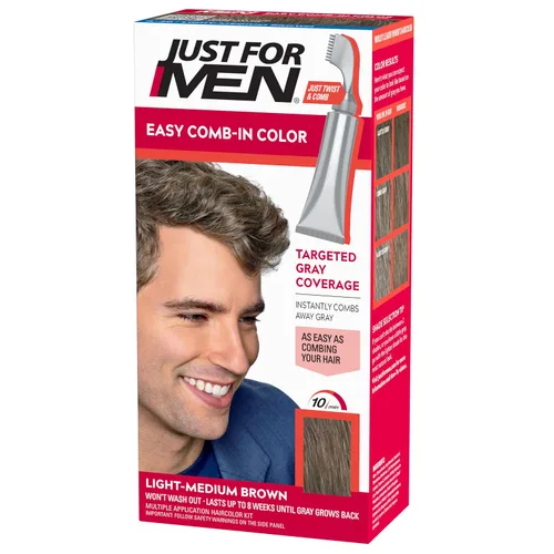 Vista 15 de Solo para hombres Auto Stop, tintura química para el cabello, 1, marrón (Medium Dark Brown)