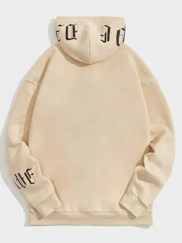 Vista 2 de WDIRARA Sudadera casual de manga larga con cordón y estampado floral para hombre
