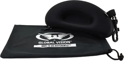Vista 3 de Global Vision Hercules 7 - Gafas de sol de seguridad para mujer con estuche negro con cremallera y bolsa de microfibra, lentes de espejo flash