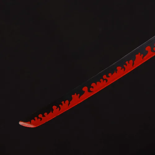 Vista 5 de Sword fort - Katana de acero al carbono de metal real, espada Katana de RengokuTanjiroInosuke de anime Demon Slayer, alrededor de 41 pulgadas