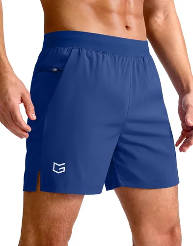 Vista 23 de G Gradual Pantalones cortos deportivos para correr para hombre de 7/5/9 pulgadas, bolsillo con cremallera, ligeros, para entrenamiento, gimnasio