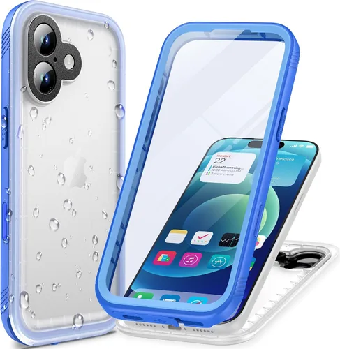 Vista 18 de Cozycase TOP - Funda impermeable militar IP68 para iPhone XR, resistente 360 a prueba de golpes, cuerpo completo, con protector de cámara
