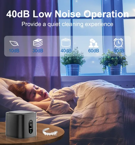 Vista 7 de 2026 Nueva máquina de limpieza ultrasónica de retenedores de 45 kHz con temporizador digital y 3 modos, limpiador ultrasónico de gran capacidad