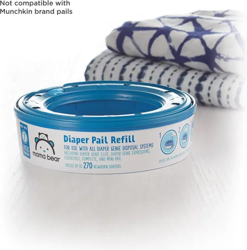 Vista 6 de Marca Amazon – Mama Bear – Recambios para cubos de pañales Genie, sin perfume, 270 unidades (paquete de 1)