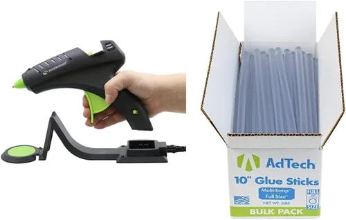 Vista 11 de Pistola de pegamento caliente sin cable Surebonder, alta temperatura, tamaño completo, 60W, 50% más potencia y barras de pegamento caliente Adtech