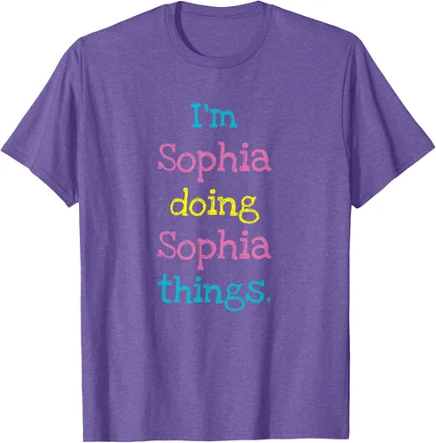 Vista 6 de Sophia - Camiseta con texto personalizado para niñas