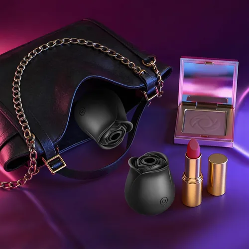 Vista 6 de Rose Toy - Vibrador de succión estimulador de clítoris con pulso de aire y vibración, juguete sexual para mujeres, juguete recargable para adultos