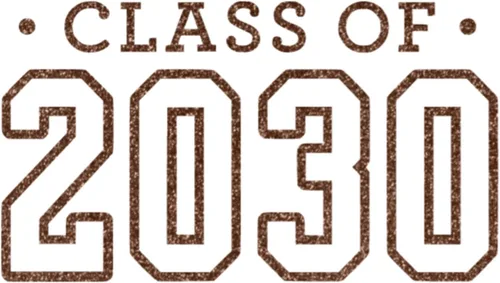 Vista 12 de Senior 2030 Iron On Transfer Shirt Decal, Black Handmade in the USA by Bleacher Spirit