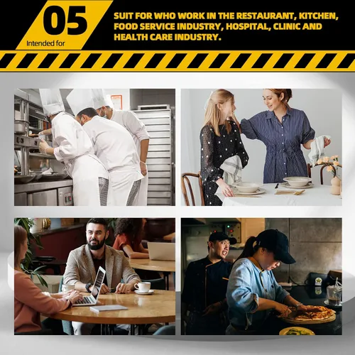 Vista 6 de Zapatos de trabajo antideslizantes para hombre, zapatos de chef impermeables para cocina, hospital, antideslizantes, con amortiguación de aire