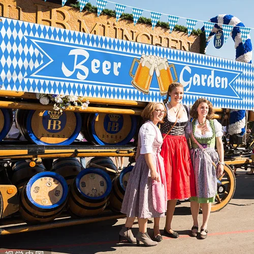 Vista 6 de Oktoberfest Bavarian Pennant Banner – Letrero de jardín de cerveza de tela para fiesta de Oktoberfest, suministros de decoración de festivales