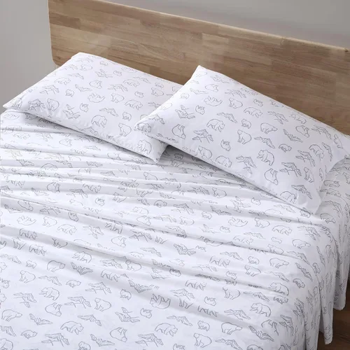 Vista 14 de Eddie Bauer - Juego de sábanas individuales, sábanas de percal de algodón, frescas y frescas, ideales para dormitorio