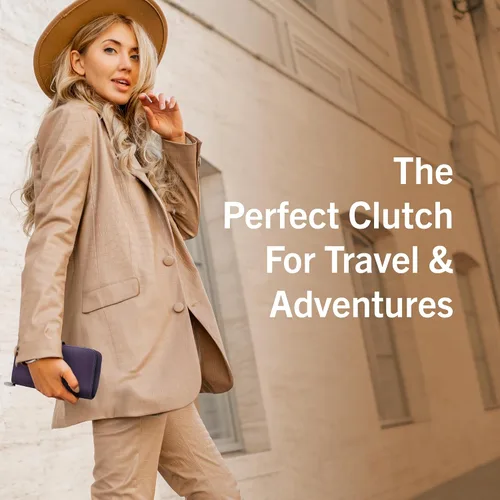 Vista 6 de Nautica Be Shore - Cartera RFID de piel vegana para mujer, con cremallera alrededor, funda delgada grande para teléfono y organizador de tarjetas