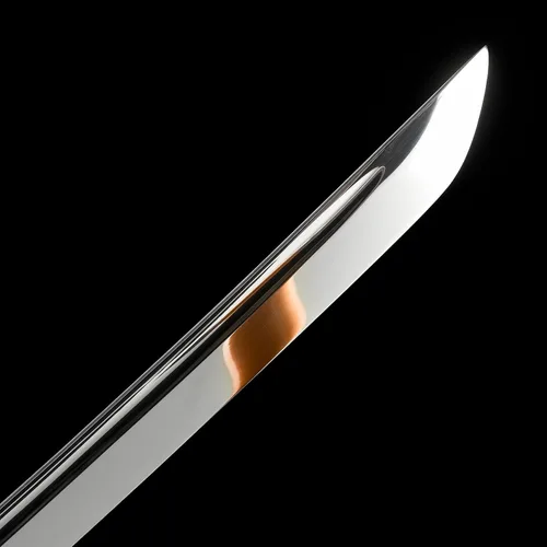 Vista 3 de Espada Katana Samurai de espiga completa, acero de alto carbono 1060, pulido de espejo, práctica, afilada de afeitar, espada japonesa de 41 pulgadas