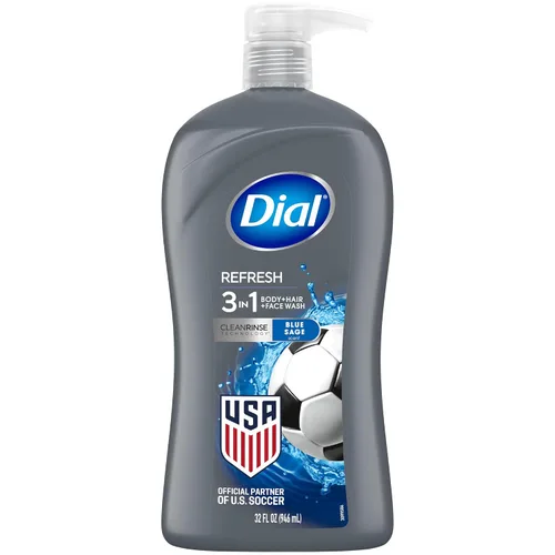 Vista 14 de Dial Men 3en1 para cuerpo, cabello y cara, Hydro Fresh, 32 fl oz (Paquete de 2)