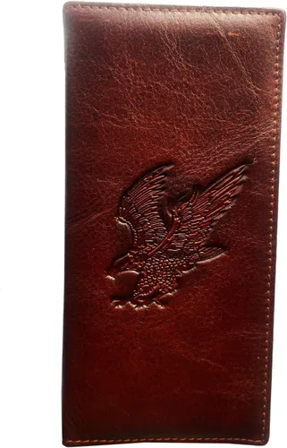 Vista 131 de Hombres Cool Eagle Wolf Caballo Totem Cuero Vaca Vertical Cartera Cremallera Multi-tarjeta Titular, Tótem de caballo, Minimalista
