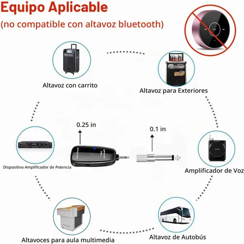 Vista 7 de Micrófono inalámbrico para saxofón, micrófonos UHF para saxofón, micrófono con clip de carga y pantalla digital, para trompeta, tuba, trombón Negro1