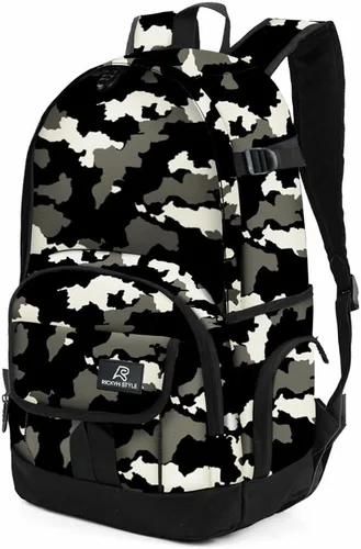 Vista 29 de Mochila escolar estilo Rickyh, mochila de viaje para hombres y mujeres, mochila ligera con compartimento para portátil, Tamaño único