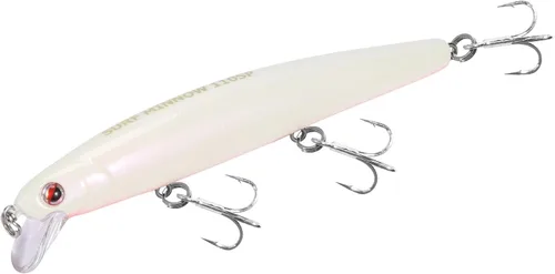 Vista 19 de LITTMA Señuelos de pesca de surf de California Señuelos de pesca de agua salada Jerkbait Crankbait Surf Minnow 110 - Sardina metálica Super Glow