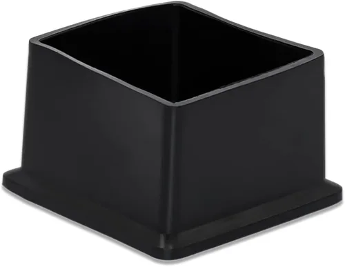 Vista 26 de Flyshop Tapones de PVC para patas de silla de patio, protectores de suelo cuadrados negros 10 unidades, 1 pulgada x 1 pulgada, 0.984 x 0.984 in