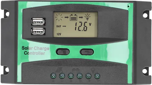 Vista 7 de Controlador de carga solar de 30 amperios, controladores de carga para paneles solares, descarga fotovoltaica, regulador de control PWM