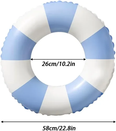 Vista 4 de Audaisyly Anillo de natación para niños, flotadores inflables de piscina, tubo de natación, balsa de juguete con frutas, decoraciones de sirena