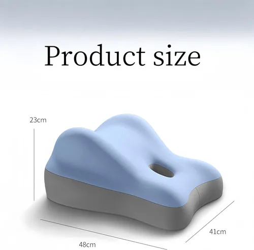 Vista 8 de Sweet Couples Pillow - Almohada de apoyo de posición profunda para parejas, cojín de apoyo de espuma viscoelástica para sentarse para leer e Azul