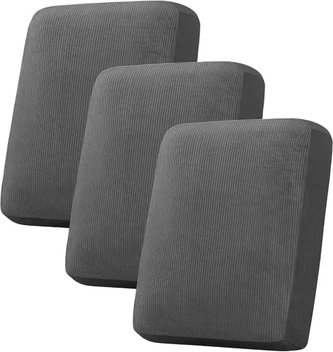 Vista 89 de H.VERSAILTEX Funda de cojín elástica de terciopelo para sofá, funda de cojín de felpa para cojines de silla, protector de muebles, cojín de asiento