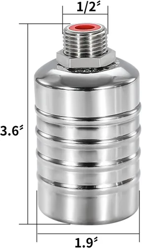 Vista 7 de Válvula de flotador, controlador de nivel de agua completamente automático de 1/2" a 3/4" 1" de acero inoxidable 304, válvula de flotador de control