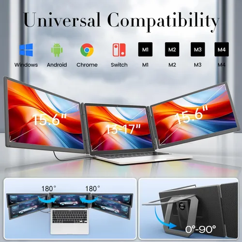Vista 12 de Teamgee Extensor de pantalla portátil FHD IPS Monitor portátil 15.6