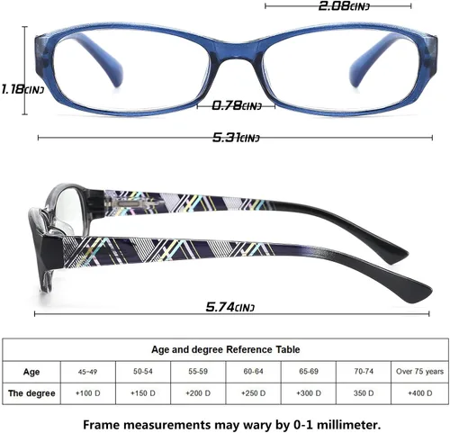 Vista 4 de Gafas de Bloqueo de Luz Azul para Mujeres - 2 Pares Lentes de Computadora Ligeros Anti-reflejos de Pantalla Azul Gafas de Calidad Azul/Negro