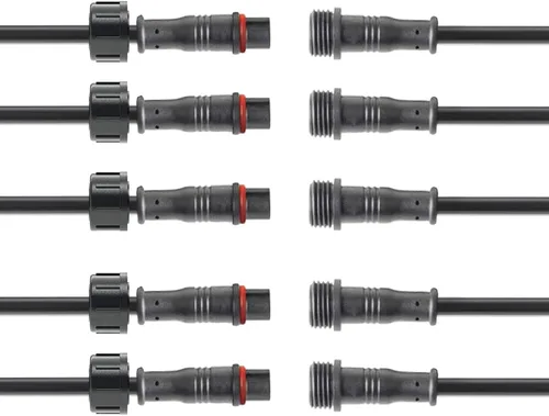 Vista 8 de Conector LED impermeable de 2 pines con conector macho hembra de 2 cables pesados, con cable de extensión pesado de 12 AWG de 25CM IP68, para barco