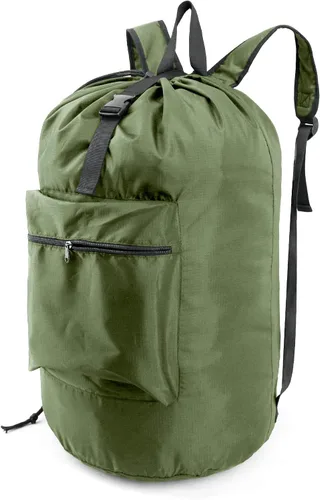 Vista 8 de BeeGreen Bolsa de lavandería con correas ajustables para el hombro, artículos esenciales para dormitorio universitario con cierre de cordón