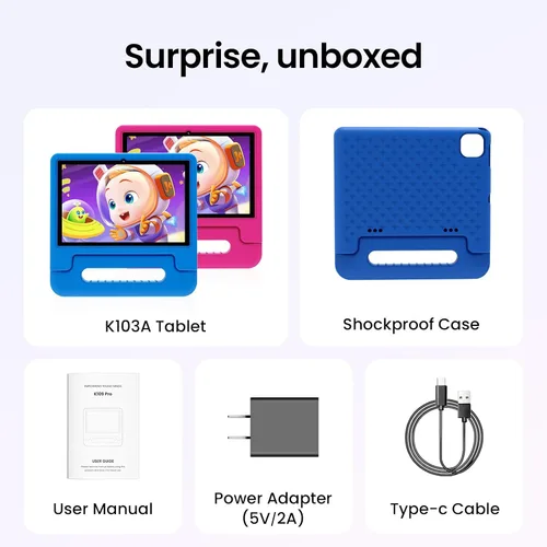 Vista 8 de ApoloSignage 2025 Tablet Android 15 para niños, pantalla HD de 10 pulgadas, procesador Octa-Core, 8 GB RAM, 64 GB ROM (expandible a 1 TB), con Azul