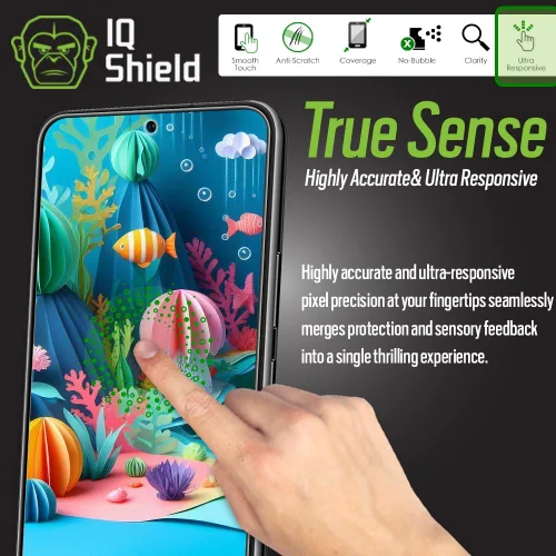 Vista 8 de IQShield Paquete de 2 protectores de pantalla para Samsung Galaxy S22 5G de 6.1 pulgadas, fácil de instalar, antiarañazos, antiburbujas, película