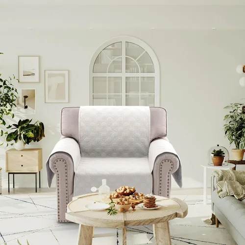 Vista 3 de PrinceDeco Funda para Silla y Sofá Impermeable Funda de Sillón Sofá Antideslizante Funda de Sofá Protector de Muebles con Correas Elásticas